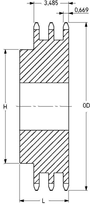 Звездочка PHS 100-3B30